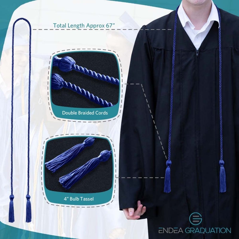 Endea Graduation Single Honor Cord (Royal Blue) - Image 3